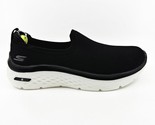 Skechers Go Walk Hyper Burst Grand Smile Black White Womens Slip On Shoes - $64.95