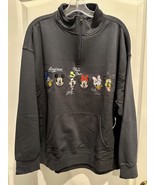 Disney Parks Mickey &amp; Friends WDW Black Quarter Zip Pullover Large L 1/4... - $1,459.14 MXN