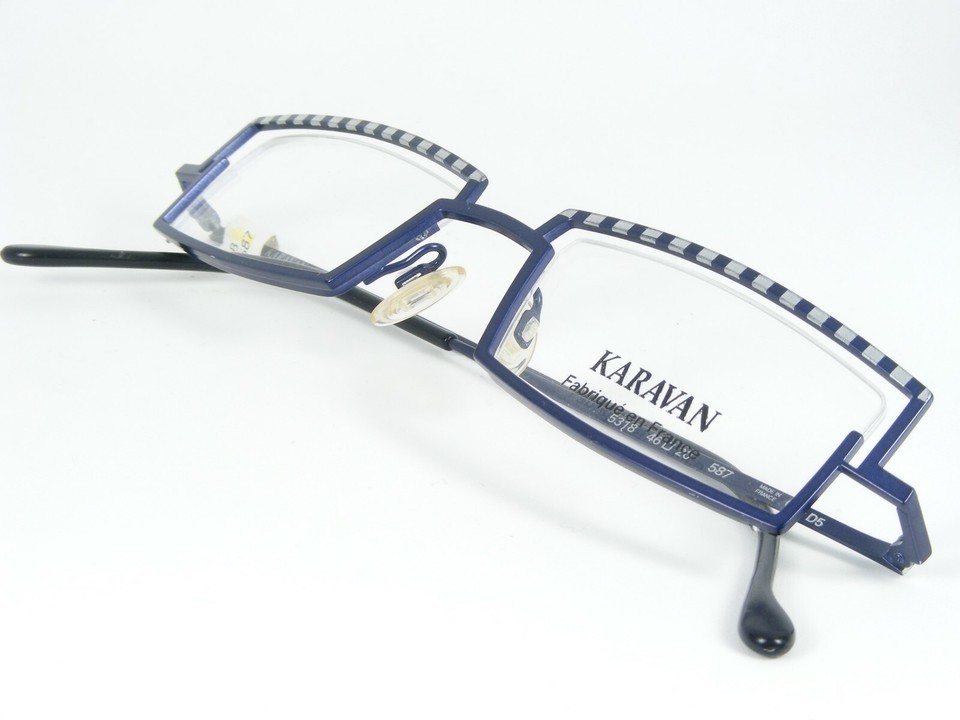 KARAVAN 5318 587 BLUE /SILVER EYEGLASSES GLASSES METAL FRAME 46-20-140mm France Item image 4