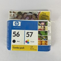 HP 56 57 C9321BN Black Tri-Color Print Cartridge Sealed INK - £7.45 GBP