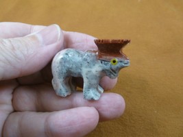 (Y-MOO-WB-26) small gray red buck MOOSE carving stone SOAPSTONE figurine... - $8.59