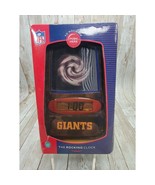 Vintage ThoughtWorks New York Giants Blue Lenticular Display Rocking Clock - $534.28 MXN