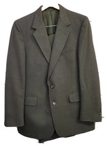 Halston Wool Brown Pinstripe Suit Men&#39;s size 46 2- pieces Jacket &amp; Pants VTG - £63.94 GBP