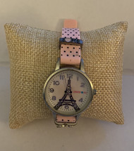 Paris Eiffel Tower Watch Pink Watch Band By Limited Too AS IS - £15.73 GBP