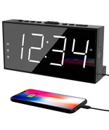 Alarm Clock for Bedroom 2 Alarms Loud LED Big Display Clock with USB Cha... - £25.62 GBP