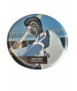 HANK AARON - ATLANTA BRAVES - PHOTO PLAYER PHOTO BUTTON - Unused - $269.54 MXN