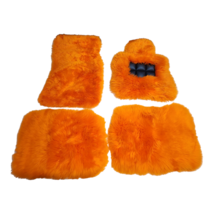 Genuine Orange Long Sheepskin rug floor mats for Rolls Royce Ghost 2010 - 2023 - £1,171.12 GBP