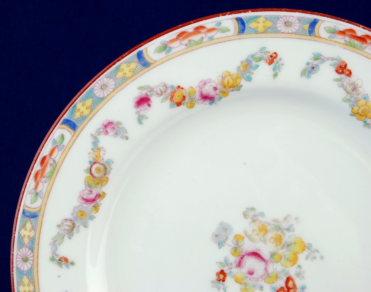 Minton A4807 Rose 8.75" Salad Lunch Plate 1920s Hand Painted Item image 2