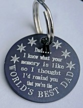 Fathers Day Daddy Birthday Personalised Key Tag Dad Bad Memory Tag - £14.20 GBP