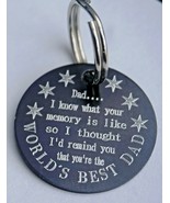 FATHERS DAY DADDY BIRTHDAY PERSONALISED KEY TAG DAD BAD MEMORY TAG - $374.40 MXN