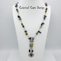 Amethyst Necklace handmade OOAK "Purple Rain Clouds"