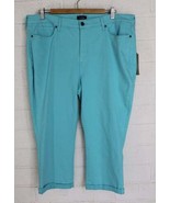 NWT NYDJ 18P Lift x Tuck Aqua Ocean Drive Color Chloe Capri  Denim Stret... - $32.96 CAD