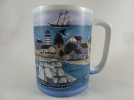 Vintage Otagiri Ships Ocean Nautical Stoneware Japan Mug Emily hollinger... - £11.03 GBP