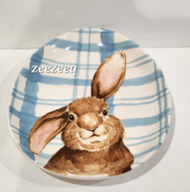 x4 Maxcera Easter Blue Bunny Rabbit Egg Shaped Side Salad Plates NEW - £49.78 GBP