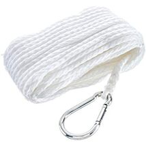 Seachoice Anchor Line Rope, Hollow Braid, Polypropylene, White, Spring H... - $25.07