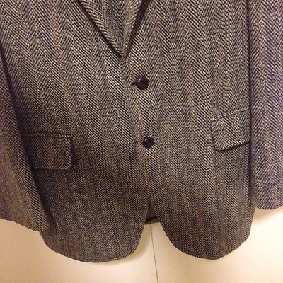 Harris Tweed Blazer Sport Mantel Größe 44L Anthony Allan Fischgrätenmuster USA Item image 3
