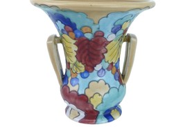 1920&#39;s Awaji Japanese Deco Art Pottery Vase Tubelined Squeezbag Decoration in th - £293.86 GBP