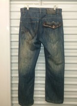 SouthPole Mens Jeans Leather Trim SZ 34/28 - £14.64 GBP