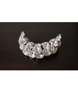 Weiss Crescent Moon Clear Rhinestone Vintage Brooch Pin - $1,020.88 MXN