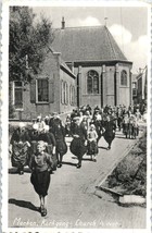 Church Letting Out in Marken Kerkgang Holland Postcard - £7.14 GBP
