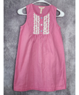 Matilda Jane Dress 12 Dazzling Daydream Pink Linen White Ruffle Sleeveless - $24.99