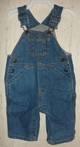 EXCELLENT BABY BOYS baby GAP LINED BLUE JEAN OVERALLS  SIZE 3-6 Months - £14.87 GBP
