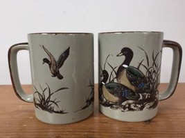 Pair Vtg Handcrafted Otagiri Japanese Stoneware Nesting Ducks Coffee Mug... - $36.99