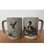 Pair Vtg Handcrafted Otagiri Japanese Stoneware Nesting Ducks Coffee Mug... - £27.65 GBP