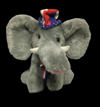 Gibson Greetings Elephant Plush Republican Election Vintage 1996 Gray So... - £12.47 GBP