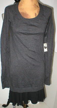 New NWT $109 Rachel Roy Dress Gray Black Sweater Small S Long Sleeves Viscose  - $107.91