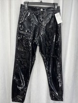 Asos Denim Women&#39;s Pants Black Pleather Size 28 - £23.65 GBP