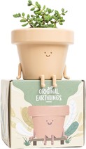 Original Earthlings Sitting Pot - 3.5 Inch Cute Plant Pot - Plastic Funny - $31.04