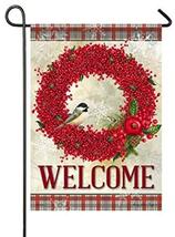 Winterberry Welcome Double Sided Winter Garden Flag, 12.5&quot; x 18&quot; - £14.26 GBP