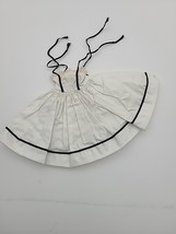 Vintage Vogue Doll White Dress &amp; Black Shoulder Ties - $23.36