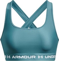Under Armour Crossback Mid Impact Sports Bra Womens XL Blue Medium Suppo... - £23.63 GBP