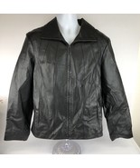 Vintage East 5th Genuine Leather Jacket Women’s  XL Black Zip Front Line... - $94.32 CAD