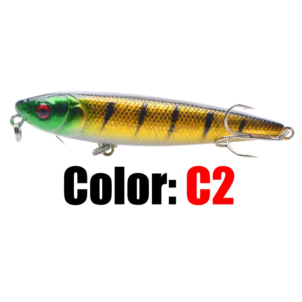 LINGYUE 1PCS Topwater Pencil Fishing Lure Hard Isca Artificial Plastic Bait 80mm - £26.35 GBP