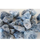 Six Blue Calcite Rough Stones 40mm Healing Crystal Astral Travel Dreamwork - $9.89