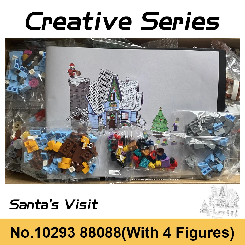 NEW 1445pcs Creative Series Winter Village Santa Visit Building Bloc - £129.43 GBP+