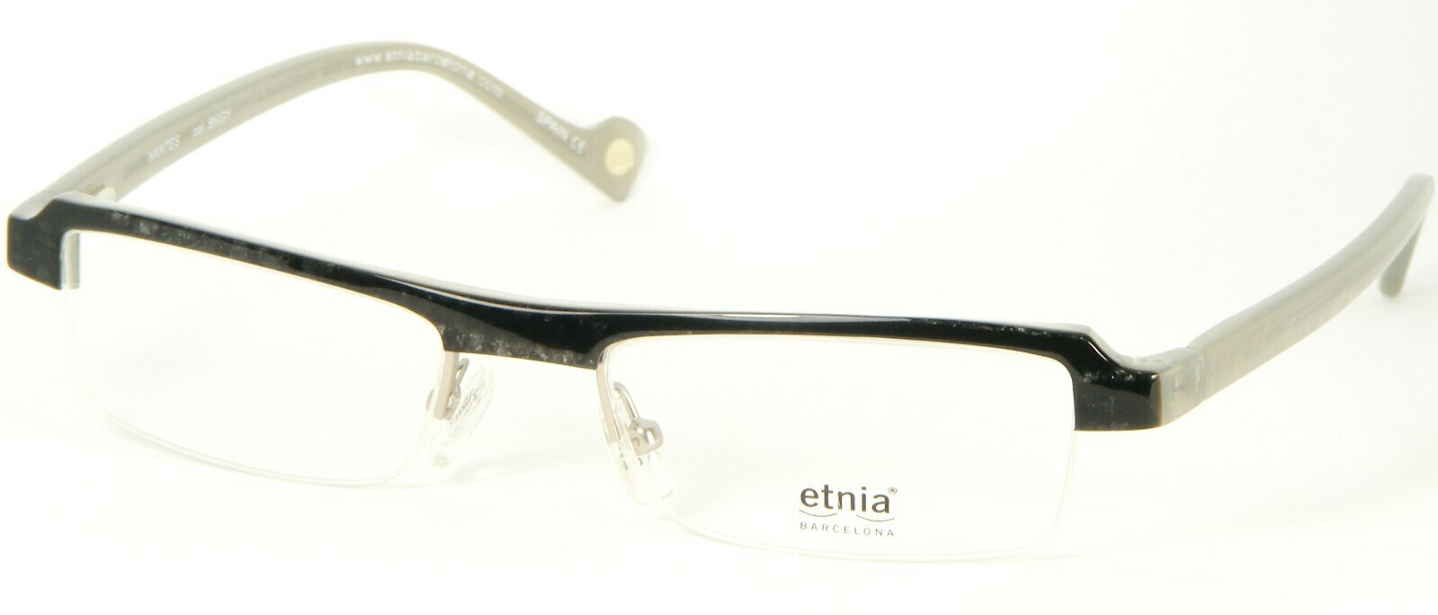 Neu Etnia Barcelona NANTES Schwarz-Grau Schwarz/Grau Brille 51-18-135mm ... - $88.06