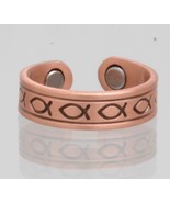 PURE COPPER MAGNETIC CHRISTIAN SYMBOL RING jewelry health magnet pain re... - $89.91 MXN