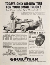 1954 Print Ad Goodyear Truck Tires Small Farm Pickup Truck Akron,Ohio - £14.55 GBP