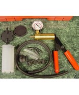 BRAKE BLEEDER and VACUUM PUMP Kit One Man w/ Gauge Adapters Case Do it y... - $44.99