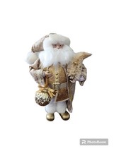 Neiman Marcus 20” Tall Gold Table Top Santa Brush Tree Lame Coat New Boxed - $69.30