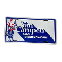 Van Campen Dodge Chrysler Plymouth Dealer License Plate PA 1980s - $39.99