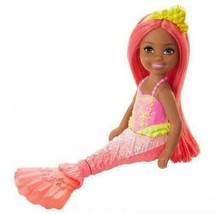 Barbie Dreamtopia Chelsea Mermaid Doll 6.5 Inch Pink Hair Rainbow Cove New - $6.95