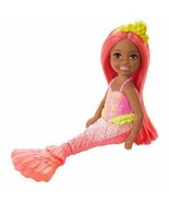 Barbie Dreamtopia Chelsea Mermaid Doll 6.5 Inch Pink Hair Rainbow Cove New - $6.95