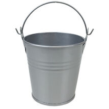 SILVER Mini Tin Pail Bucket Party Favor (12) - Party Supplies - $10.24