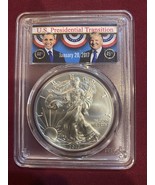 2017 U.S. Presidential Transition Silver Eagle 1oz. PCGS MS69  Obama to ... - $2,335.50 MXN