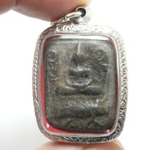 Black Lp Parn Ride Porcupine Thai Buddha Song Men Amulet Lucky Rich Rare Pendant - $75.83